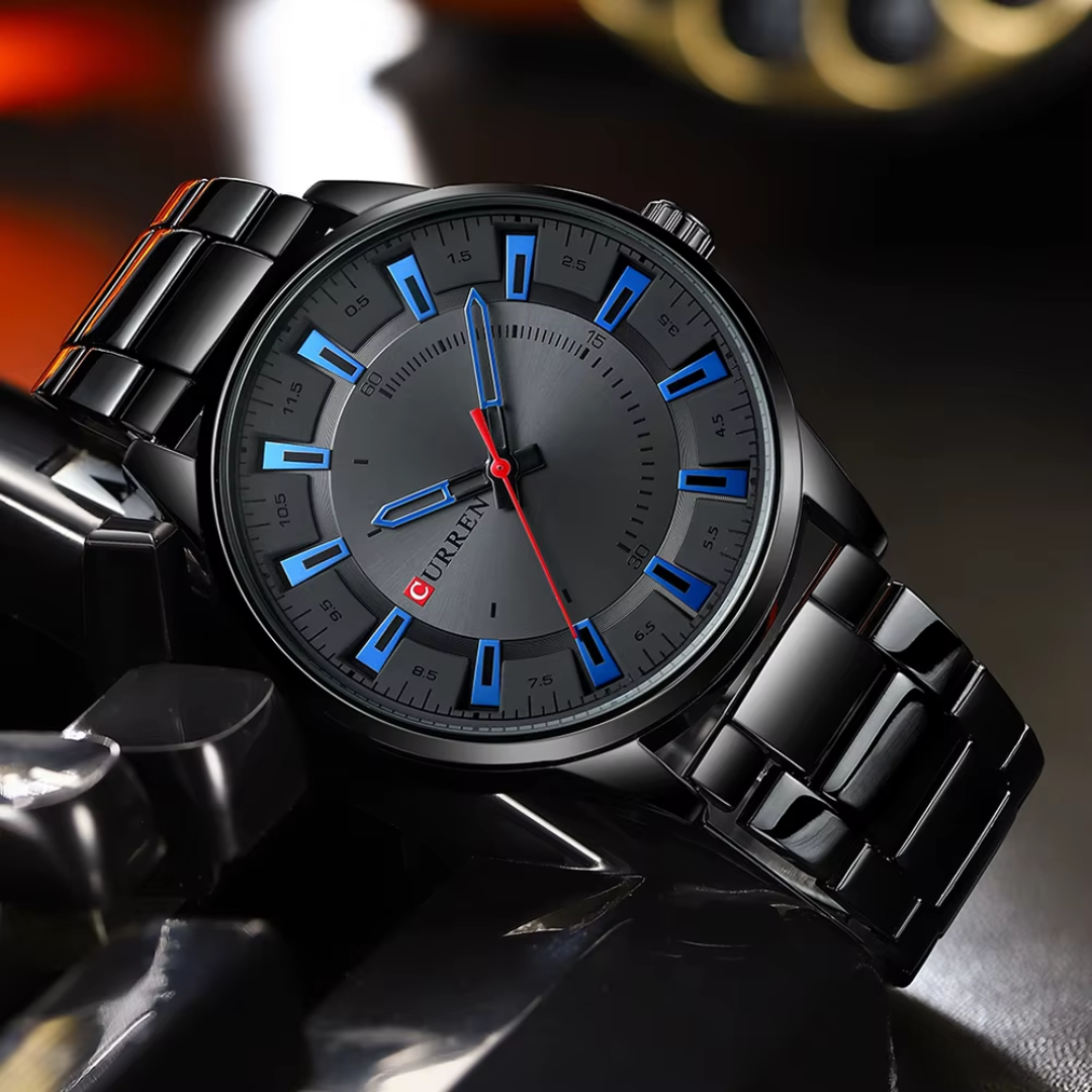 Relógio Masculino Curren Titan 45mm Minimalista