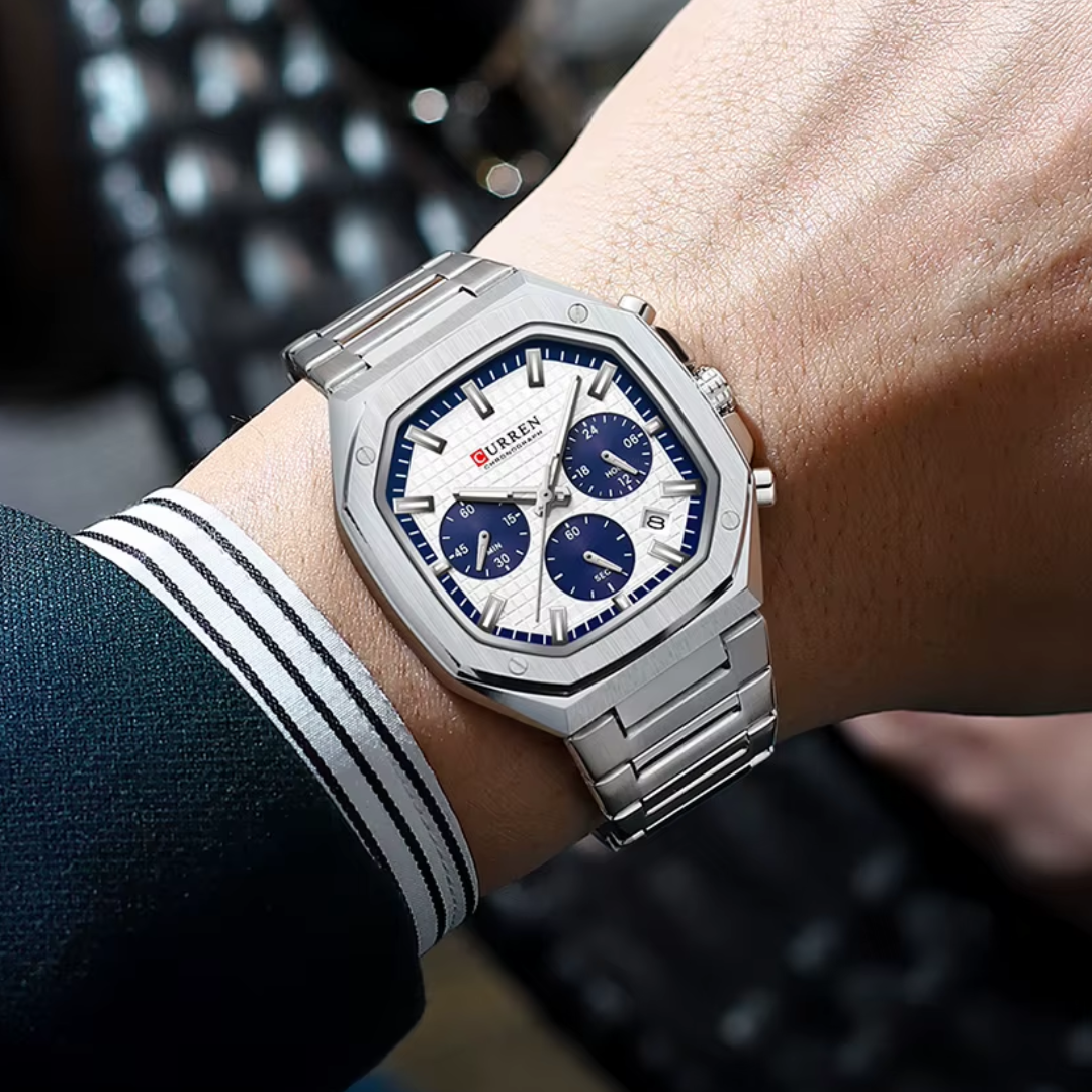 39mm | Aço Escovado Quartzo Japonês