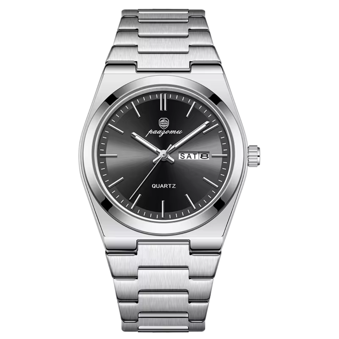 40mm | Data Automática Aço Inox Fecho Oculto Caixa Baixa