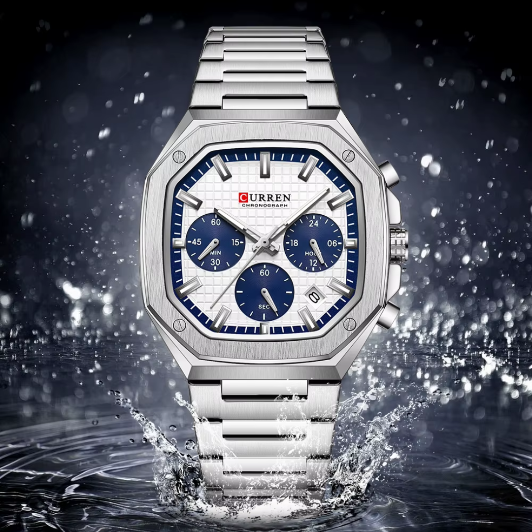 39mm | Aço Escovado Quartzo Japonês