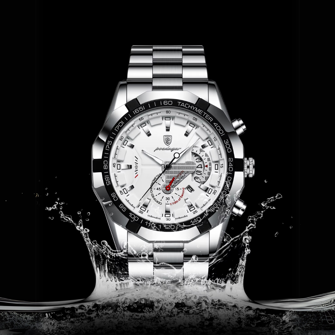 45mm | Aço Inox Escovado Quartzo Elegante