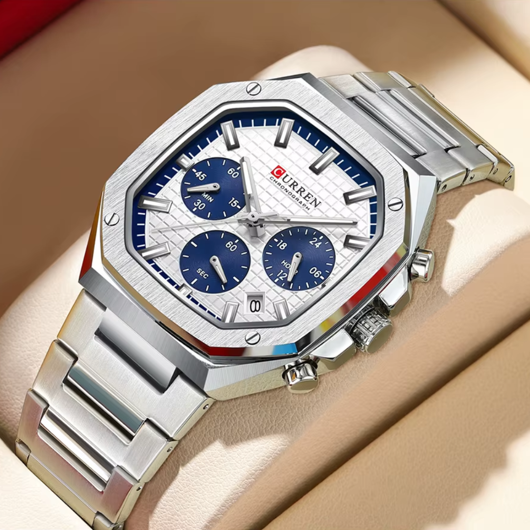 39mm | Aço Escovado Quartzo Japonês