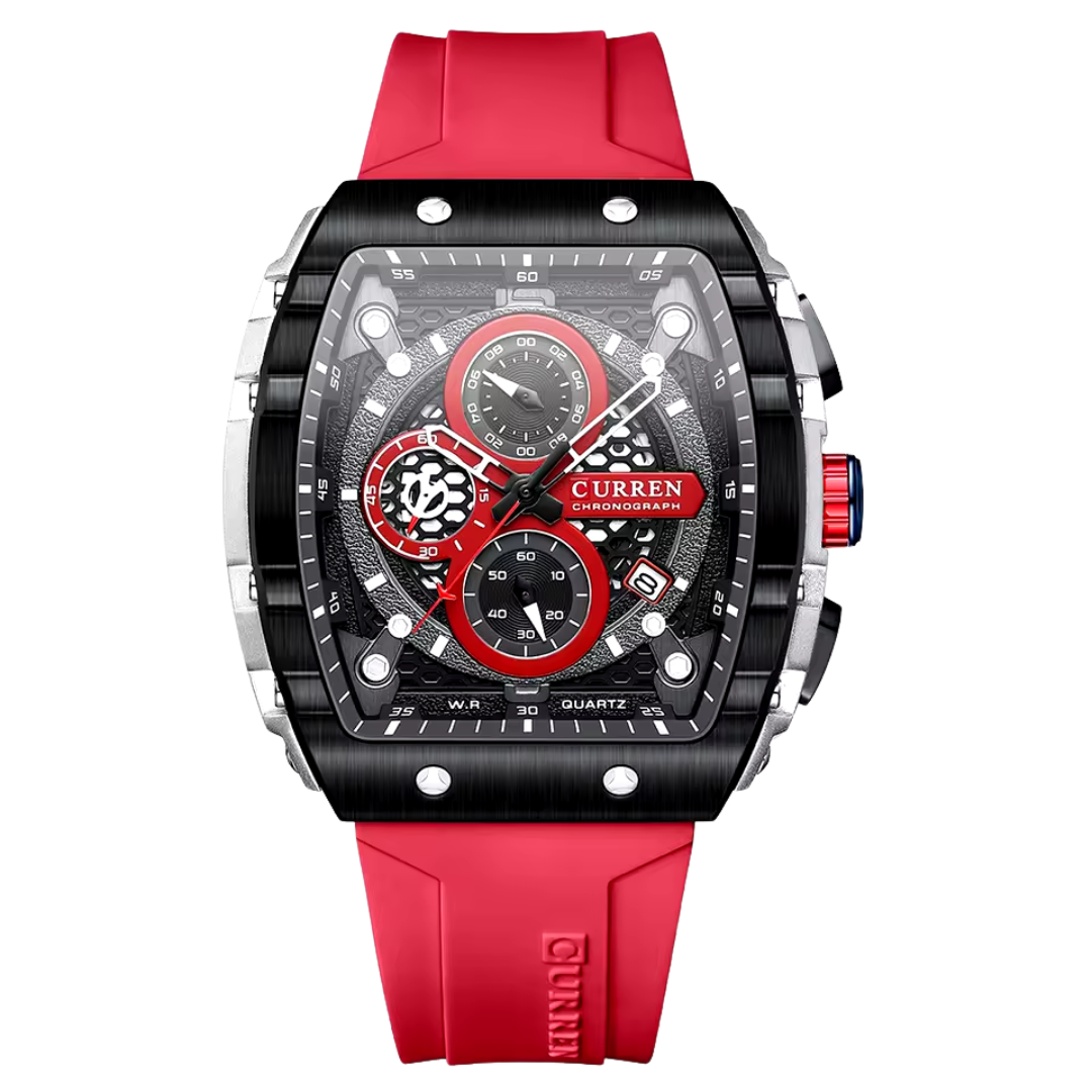 Relógio Masculino Curren Dominion 49mm Liga Metálica Retangular
