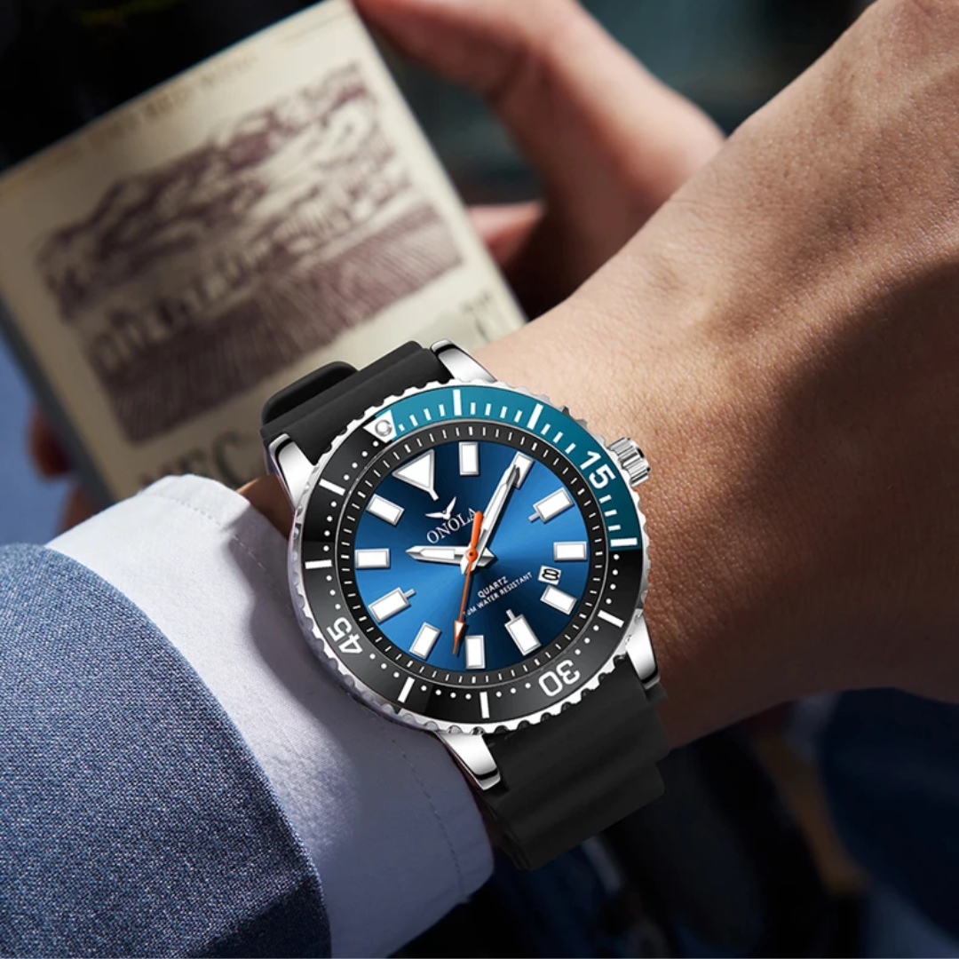 42mm | Couro Genuíno Cristal Hardlex Calendário Completo