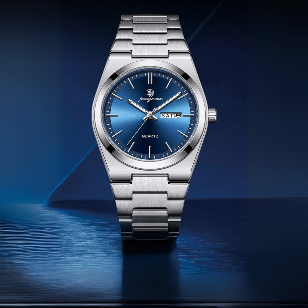 40mm | Data Automática Aço Inox Fecho Oculto Caixa Baixa