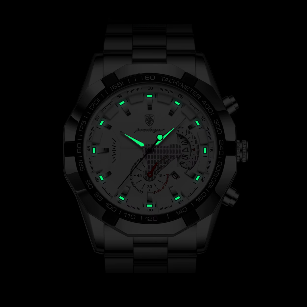 45mm | Aço Inox Escovado Quartzo Elegante