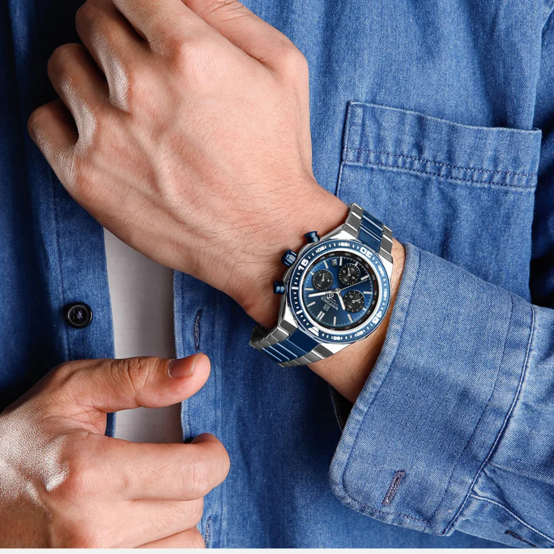 Relógio Masculino Naviforce Chrono 45mm Alta Resistência