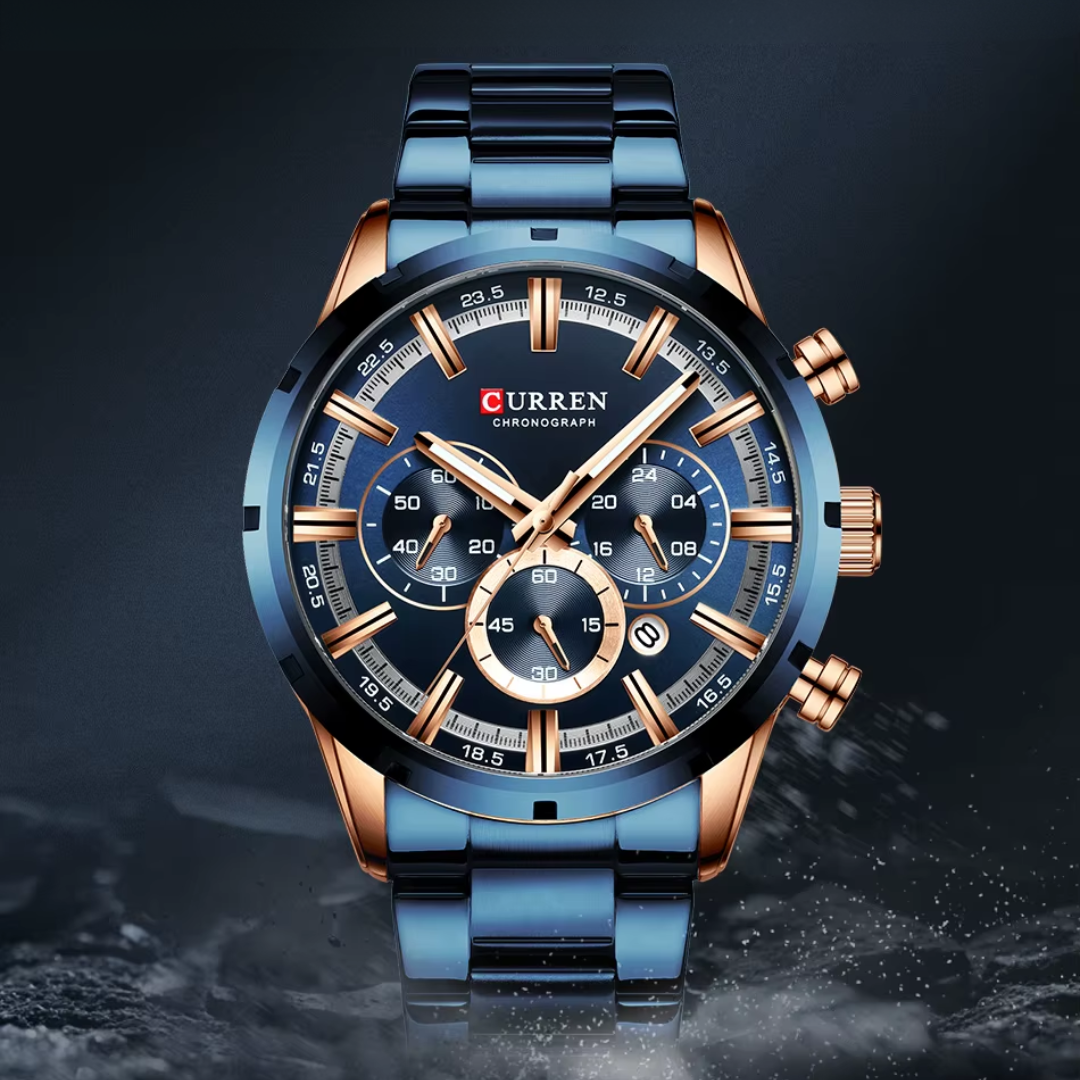 47mm | Aço Polido Quartzo Design Premium