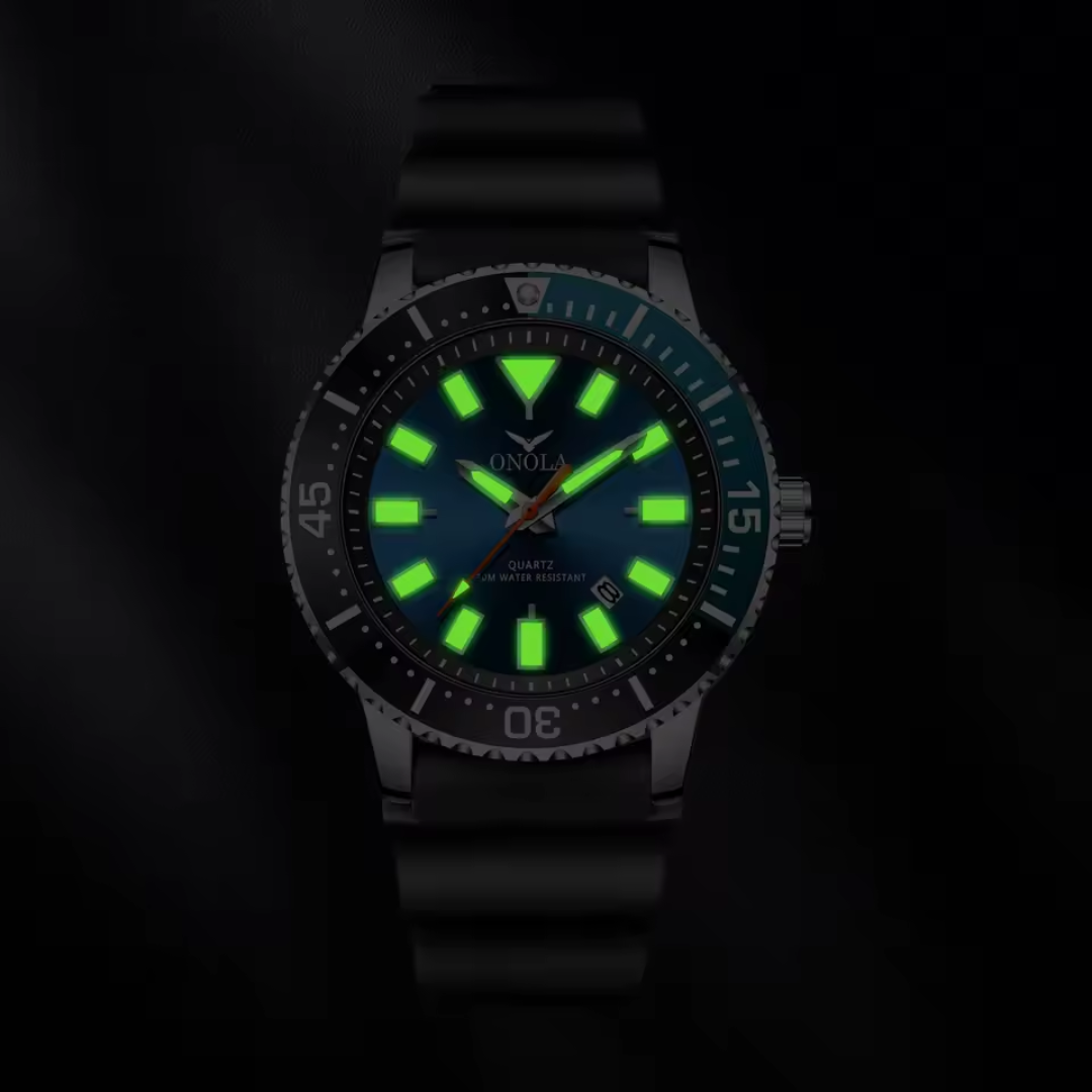 42mm | Couro Genuíno Cristal Hardlex Calendário Completo