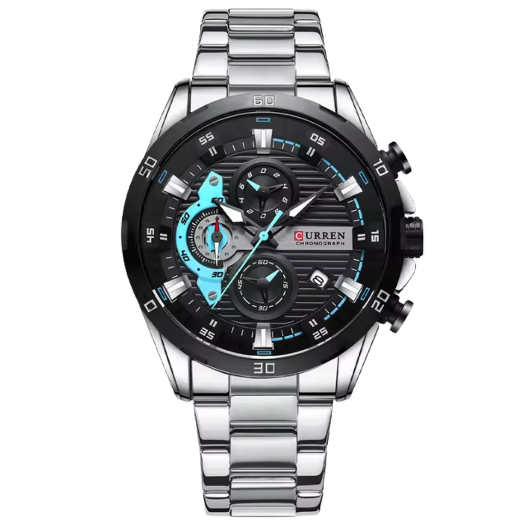 Relógio Masculino Curren Mechron 45mm Cronógrafo Militar