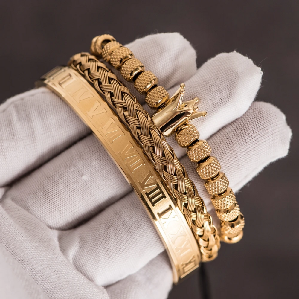 Pulseiras Roma Antiga com 3 Peças