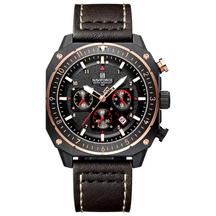 45mm | Couro Legítimo Design Angular Exclusivo Edição de Corrida