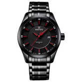 Relógio Masculino Naviforce Black 44mm Liga Metálica Reforçada