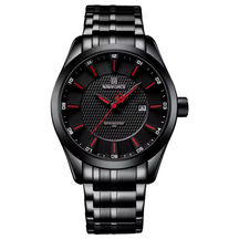 Relógio Masculino Naviforce Black 44mm Liga Metálica Reforçada