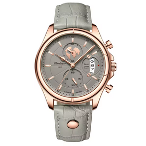 Relógio Masculino Poedagar Deluxe 44mm Couro Genuíno