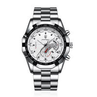 Relógio Masculino Poedagar Class 45mm Aço inoxidável 