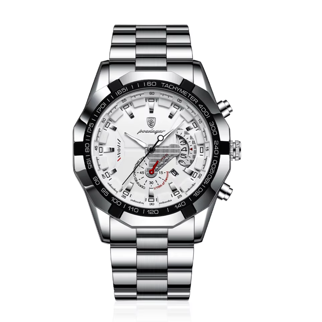 45mm | Aço Inox Escovado Quartzo Elegante
