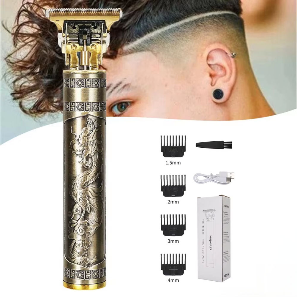 Barbeador Gold Dragon com 4 Pentes