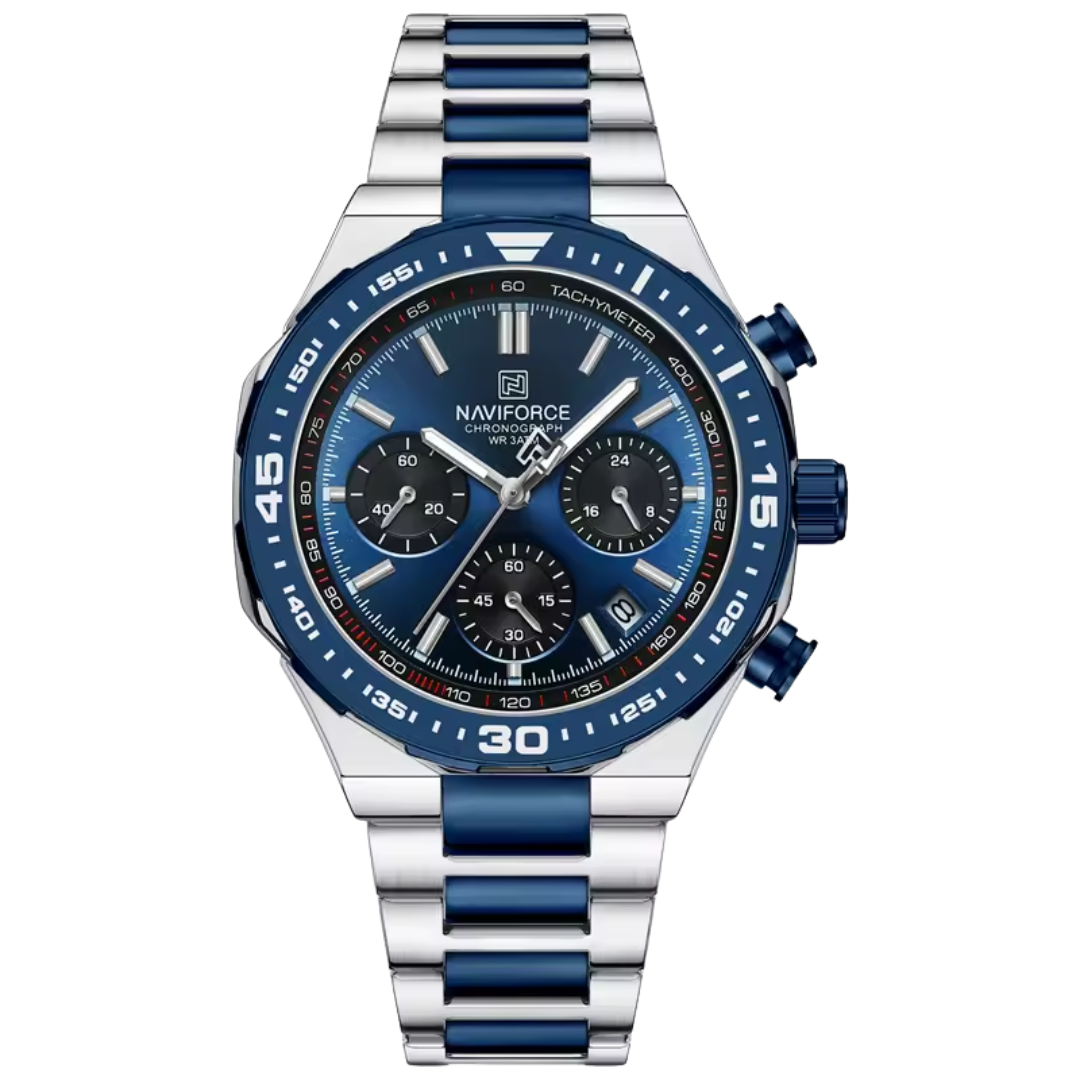 Relógio Masculino Naviforce Chrono 45mm Alta Resistência