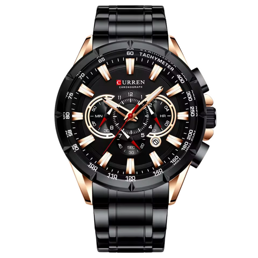 Relógio Masculino Curren Steelmax 48mm Vidro de Safira