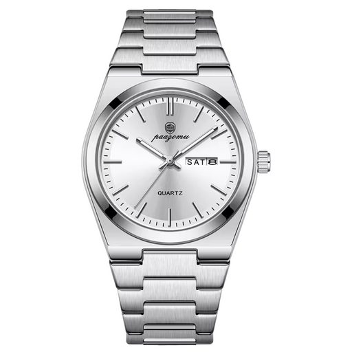 Relógio Masculino Paazomu Slim 40mm Aço Inox
