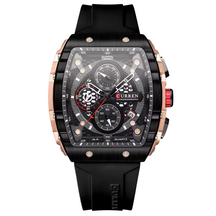 Relógio Masculino Curren Dominion 49mm Liga Metálica Retangular