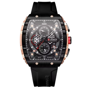 Relógio Masculino Curren Dominion 49mm Liga Metálica Retangular