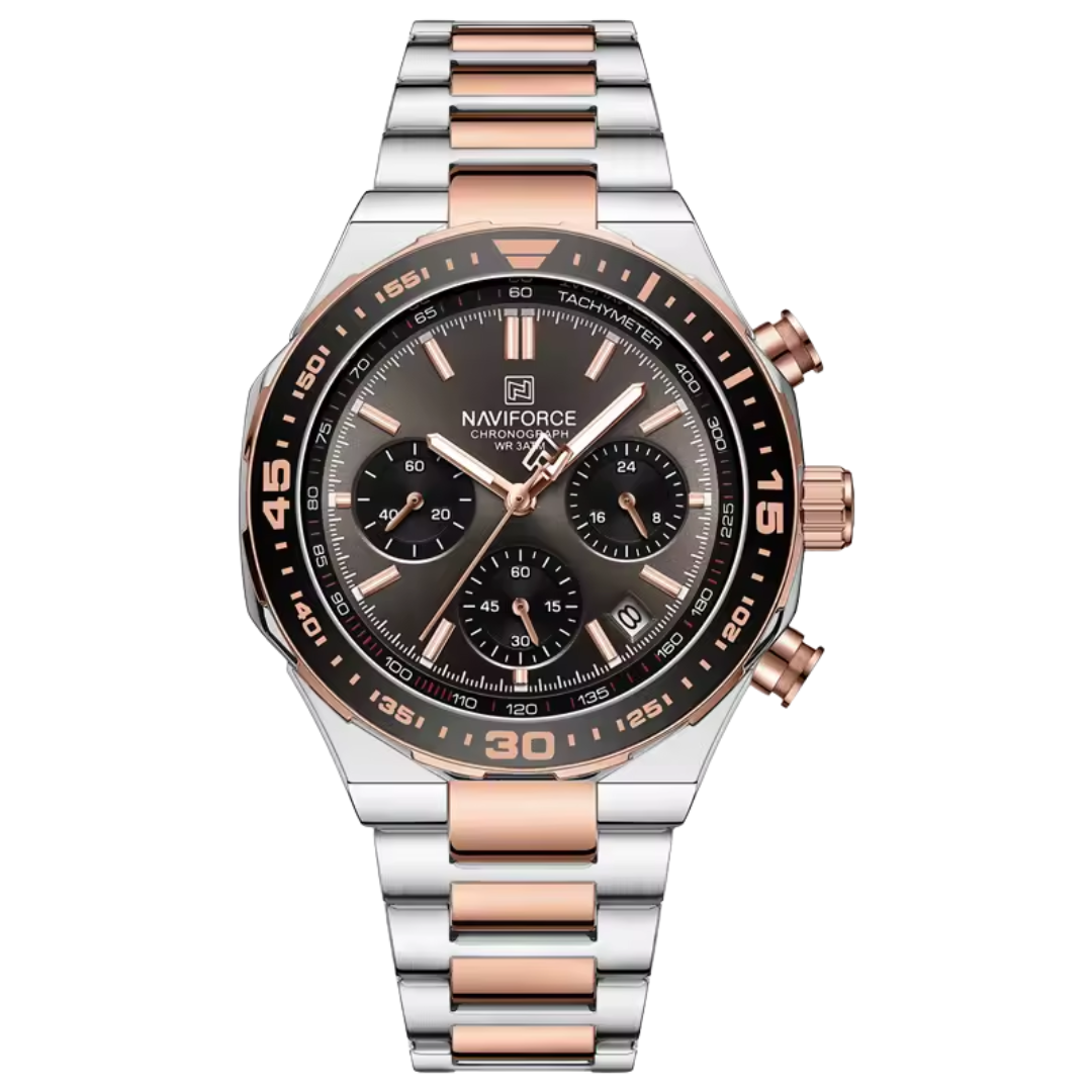 Relógio Masculino Naviforce Chrono 45mm Alta Resistência
