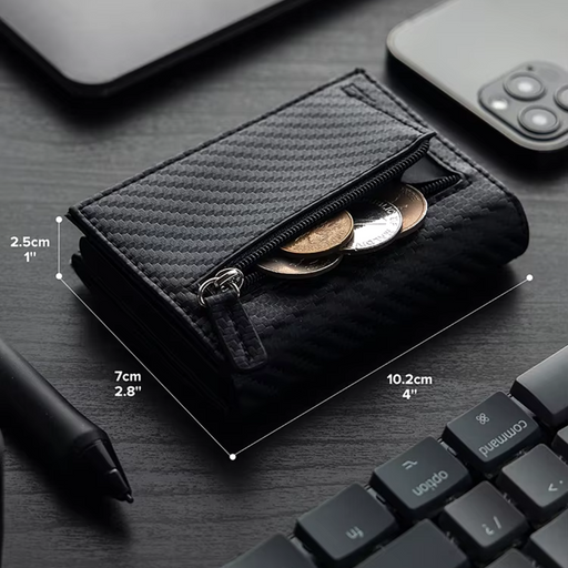 Carteira Bifold em Carbono e Bloqueio RFID