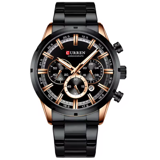 Relógio Masculino Curren Master 47mm Aço Polido