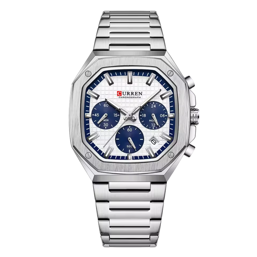 Relógio Masculino Curren Legacy 39mm Aço Escovado