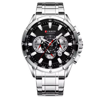 Relógio Curren Steelmax Masculino Vidro de Safira