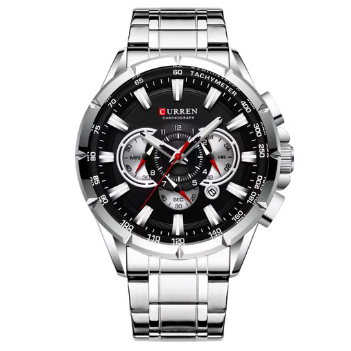 Relógio Masculino Curren Steelmax 48mm Vidro de Safira