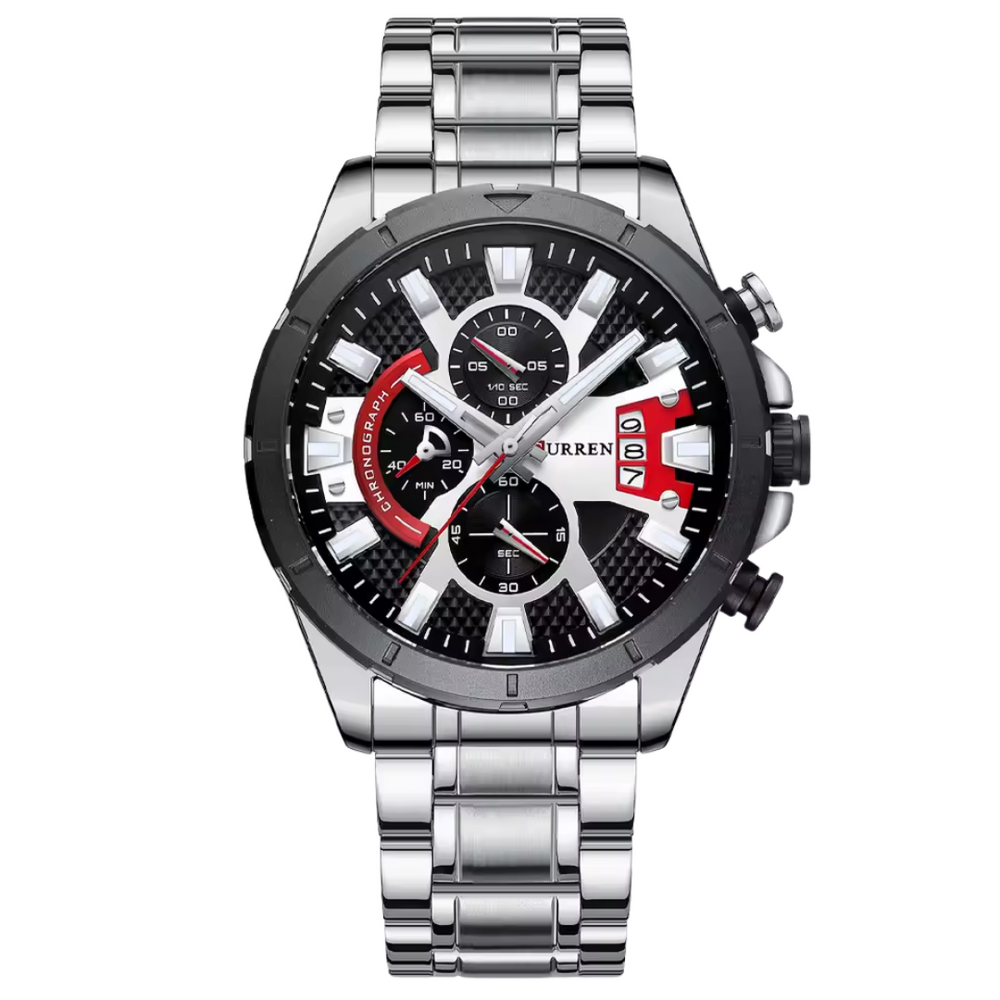 Relógio Masculino Curren Experience 48mm Liga Metálica Multicores