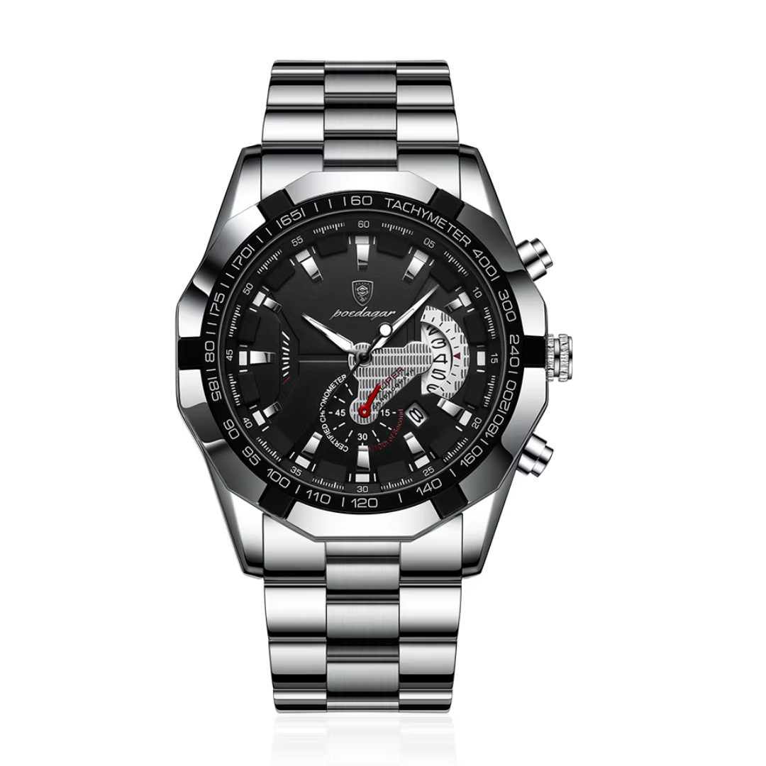 45mm | Aço Inox Escovado Quartzo Elegante