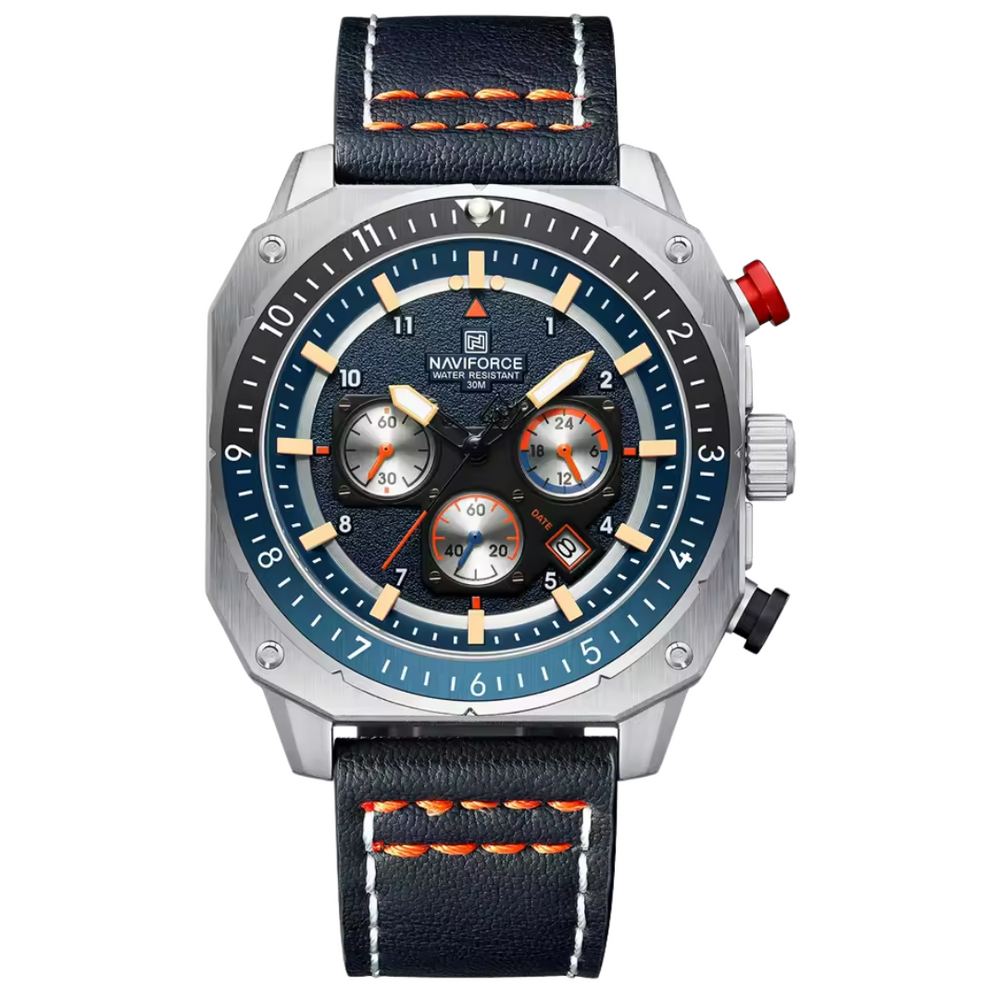 Relógio Masculino Naviforce Racer 45mm Estilo Esportivo