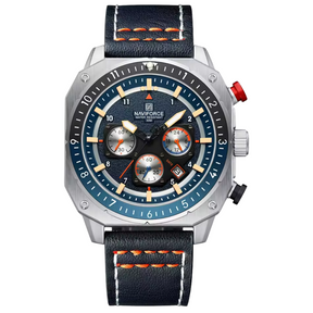 45mm | Couro Legítimo Design Angular Exclusivo Edição de Corrida
