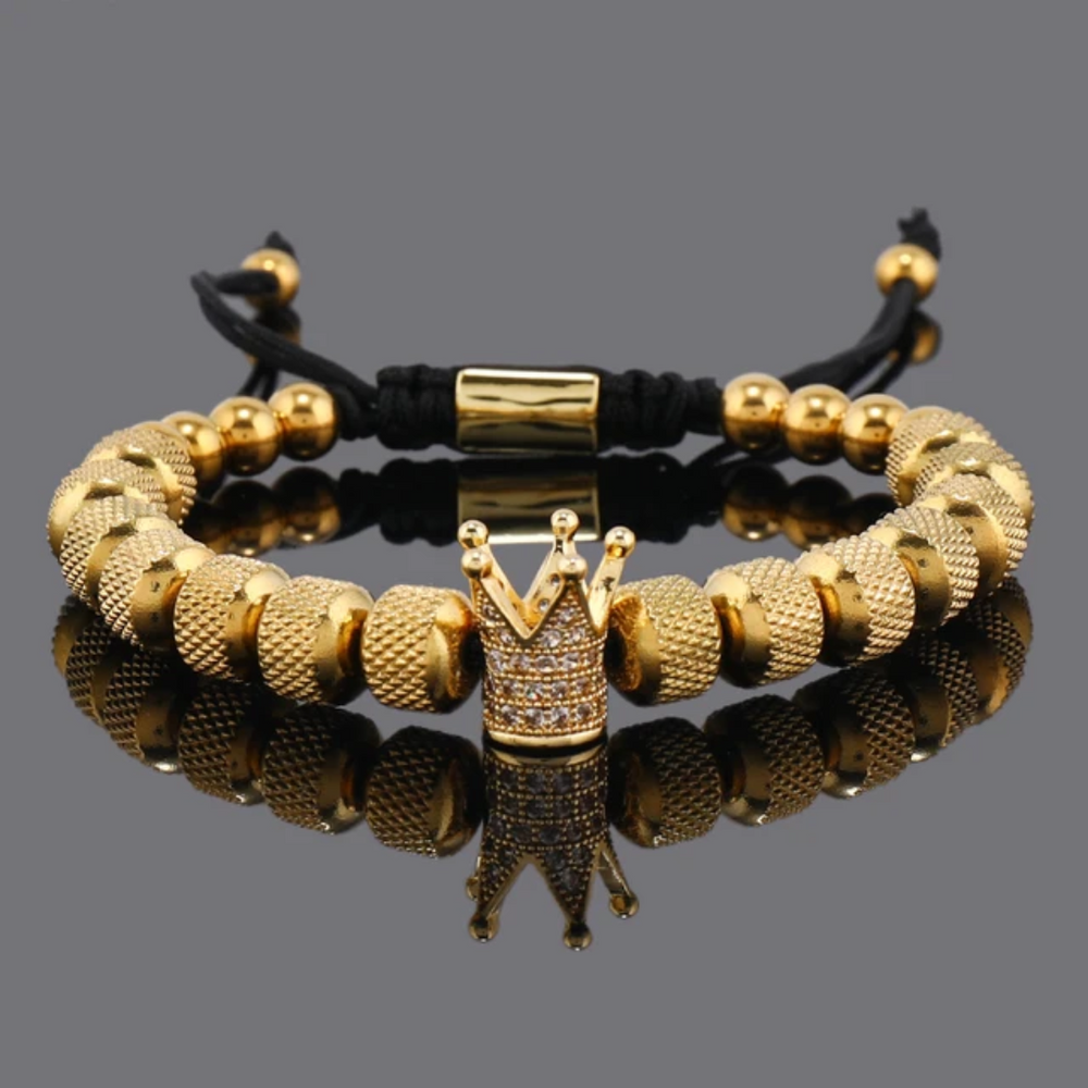 Pulseira de Luxo com Coroa