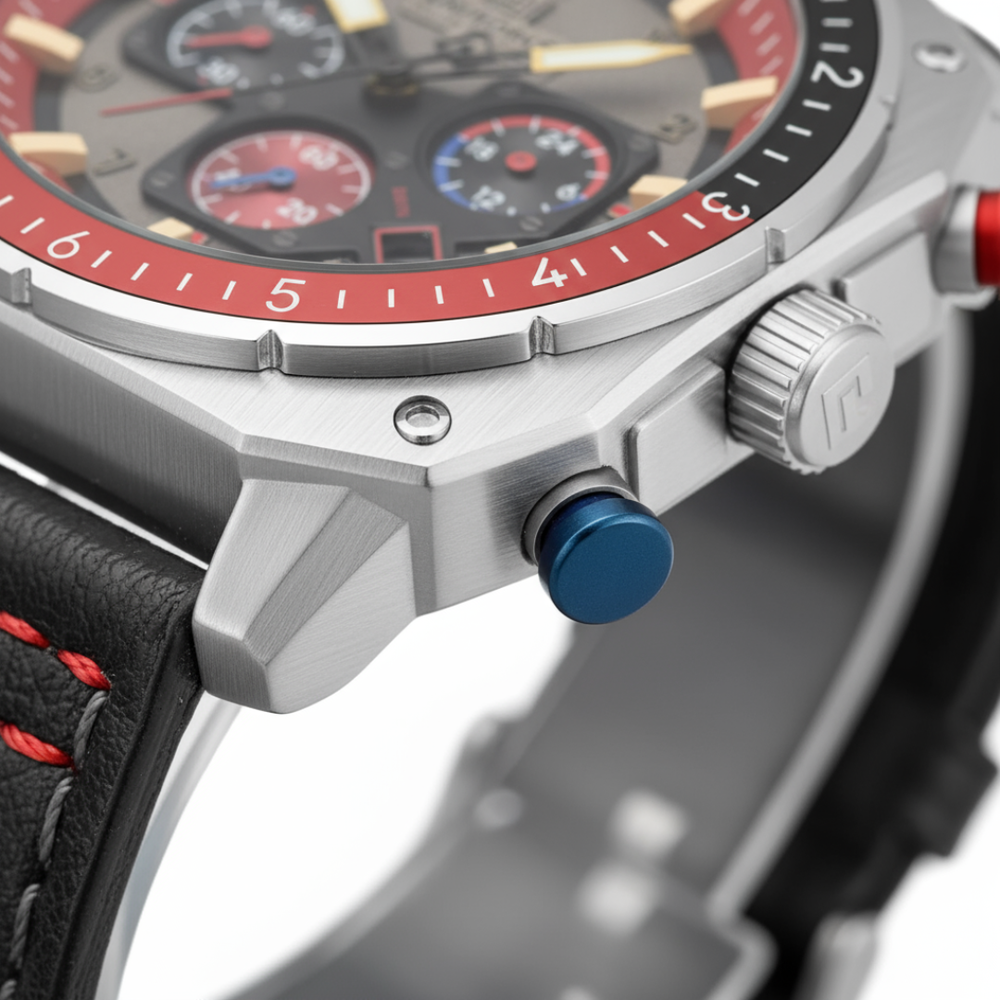 Relógio Naviforce Fórmula 1 Masculino em Couro Legítimo 45mm