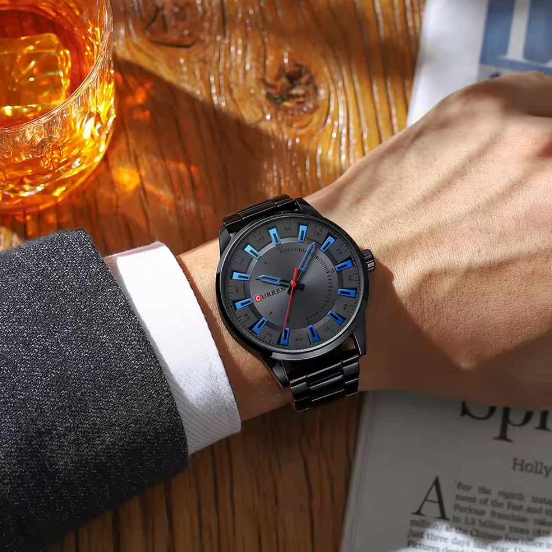 Curren titaan Titan 45mm — Relógio Masculino Minimalista Elegante
