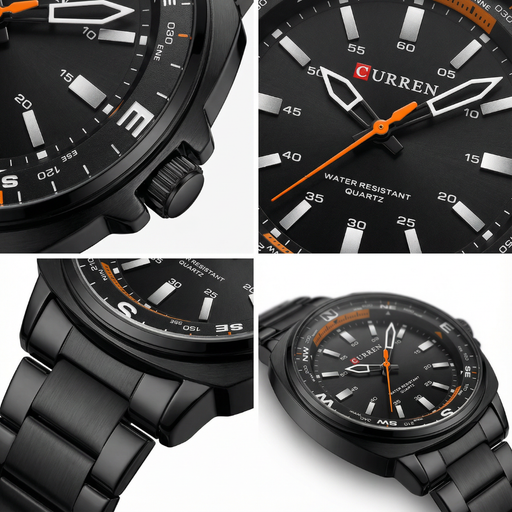 Relógio Curren Masculino Militar à Prova D'Água em Aço – 44mm
