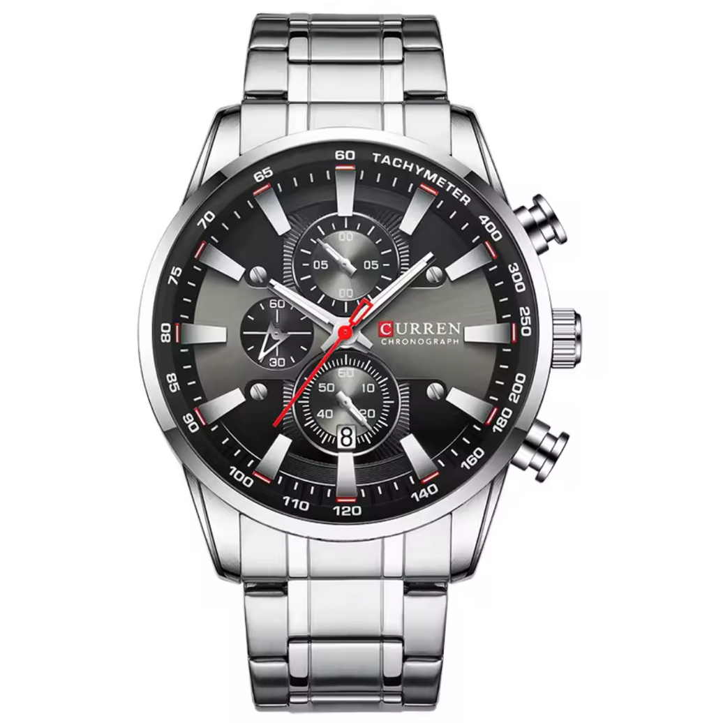 Relógio Masculino Curren Chromo 47mm 3 Mostradores