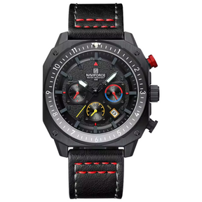 45mm | Couro Legítimo Design Angular Exclusivo Edição de Corrida