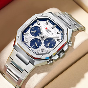 39mm | Aço Escovado Quartzo Japonês