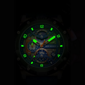Relógio Masculino Lige Reactor 45mm Silicone Premium