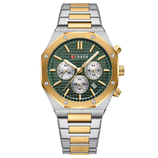 Relógio Masculino Curren Octogonal 40mm Cristal Hardlex