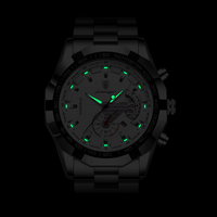 Relógio Masculino Poedagar Class 45mm Aço inoxidável 