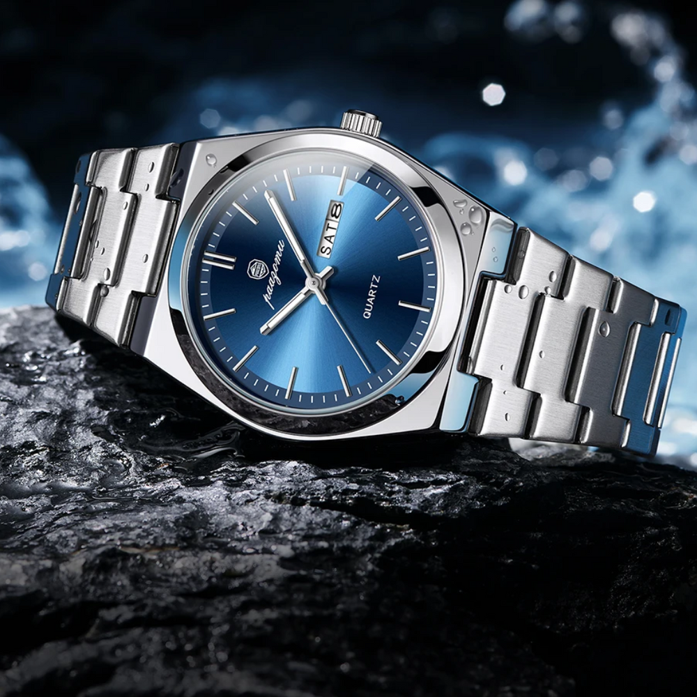 Relógio Masculino Paazomu Slim 40mm Aço Inox