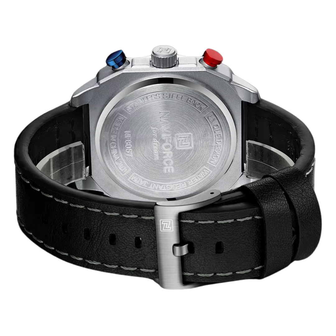 45mm | Couro Legítimo Design Angular Exclusivo Edição de Corrida