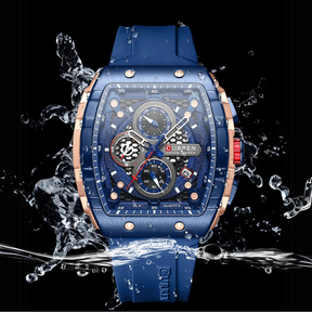 Relógio Masculino Curren Dominion 49mm Liga Metálica Retangular